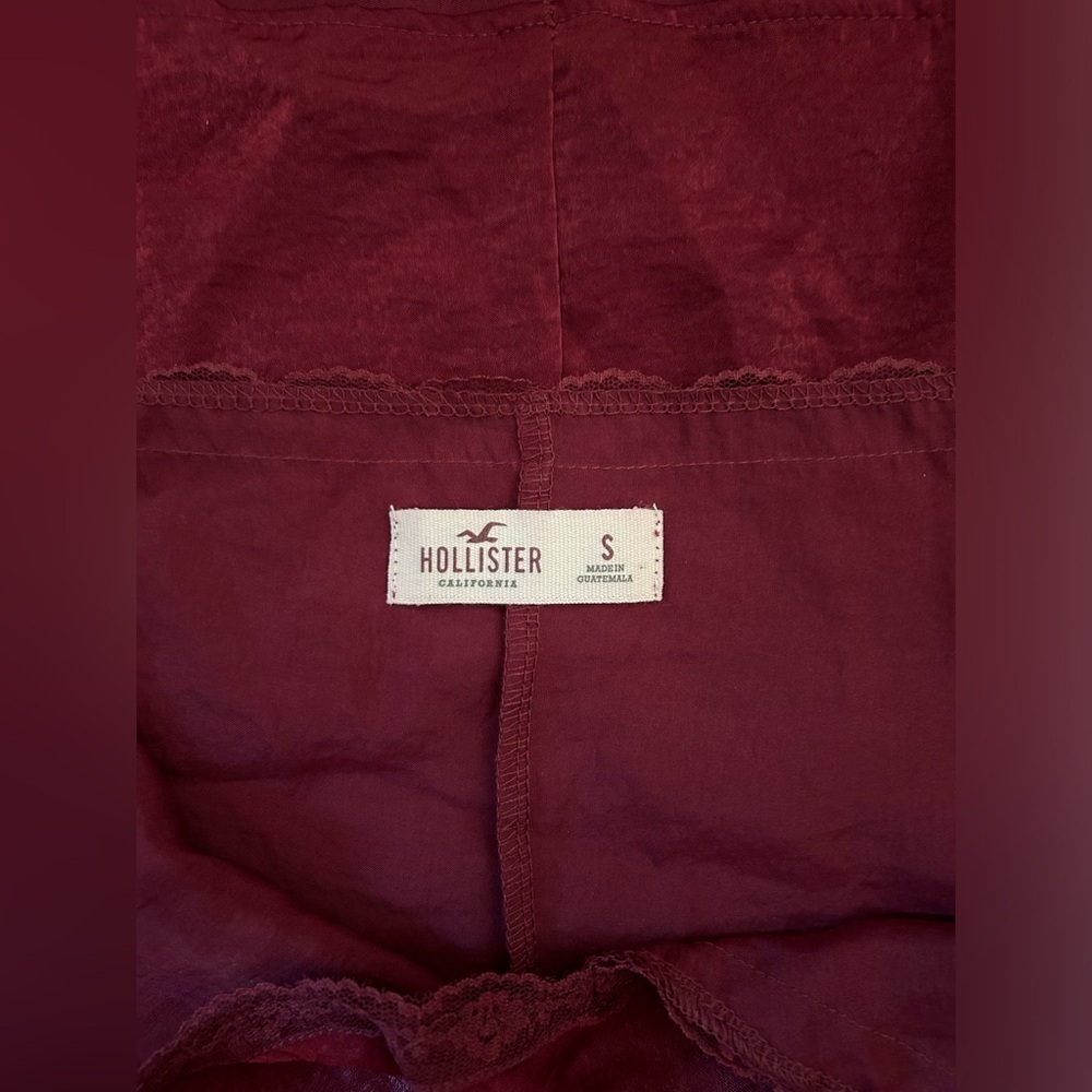 Hollister Red Satin Slip Dress Size S - Picture 5 of 7
